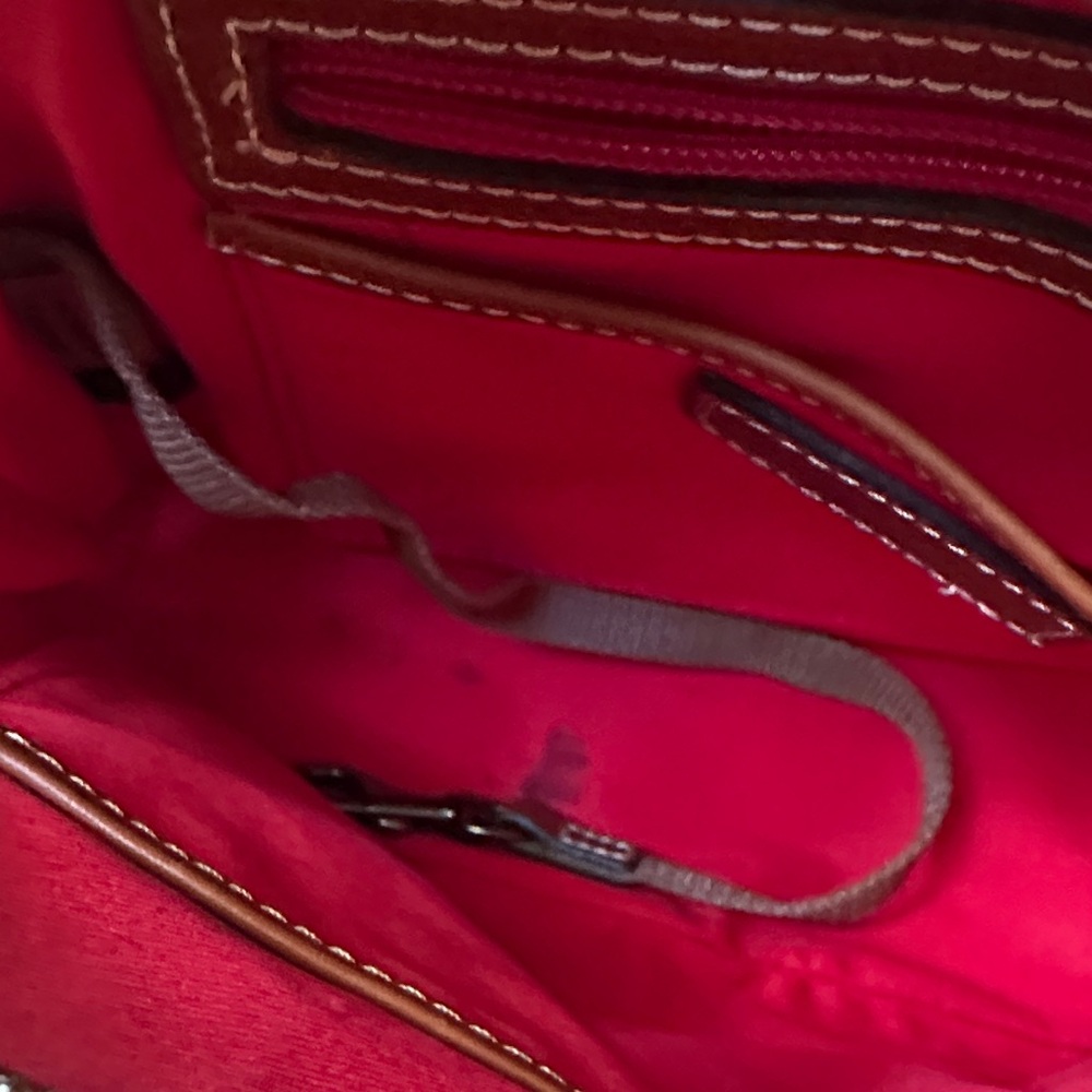 Dooney & Bourke Yellow and Brown Satchel - Picture 3 of 4